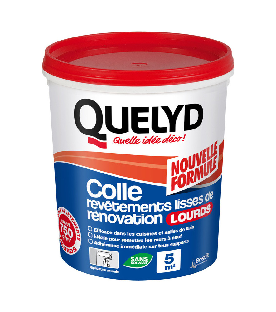 Colle QUELYD revêtement mural lisse de rénovation lourd 1kg