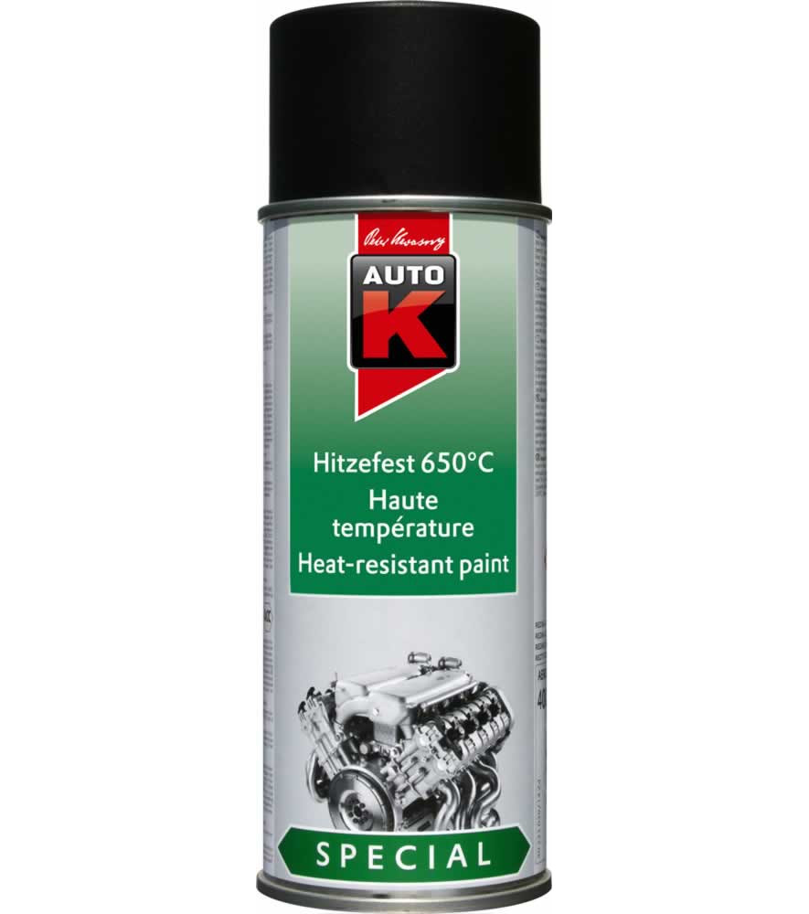 Peinture haute température 650°C AUTO-K 400ml noir