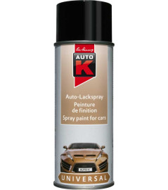 Peinture de finition AUTO-K 400ml noir brillant
