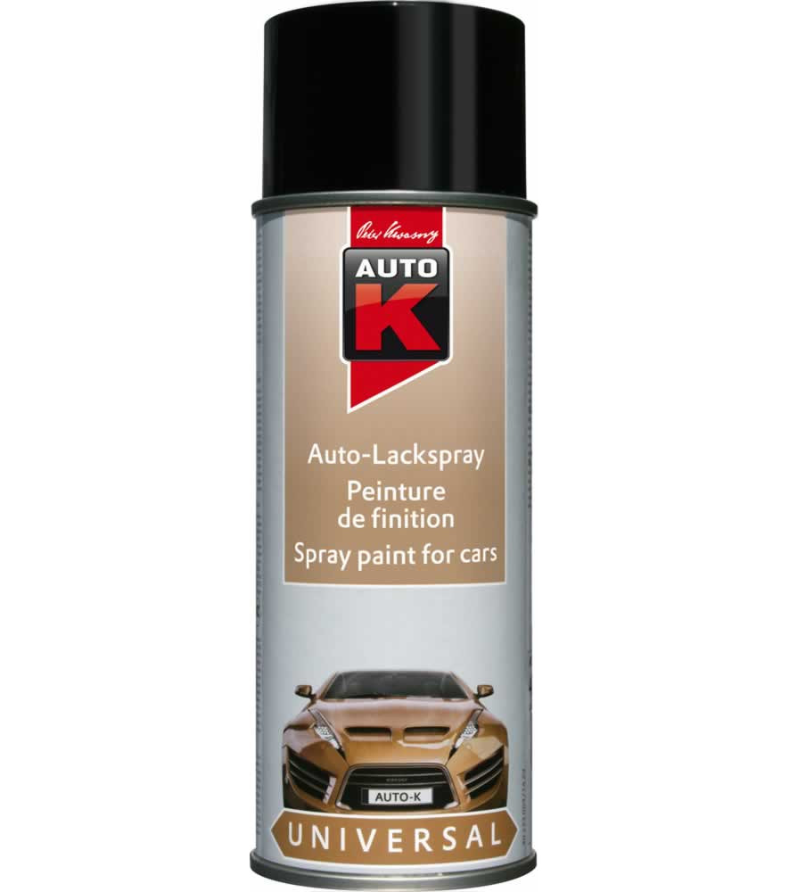 Peinture de finition AUTO-K 400ml noir brillant