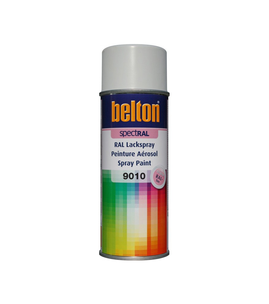 Peinture BELTON spectral satin RAL 9010 blanc pur 400ml