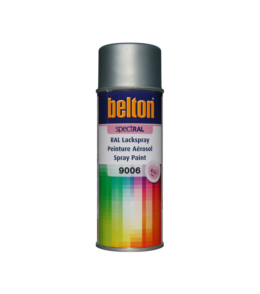 Peinture BELTON spectral brillant RAL 9006 aluminium blanc 400ml