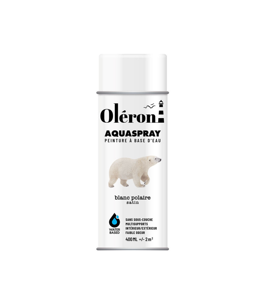 Aérosol TECHNIMA Aquaspray OLERON blanc polaire satiné 400ml