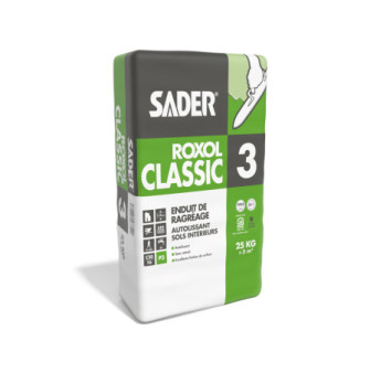Ragréage SADER Roxol Classic 3 P3 de 3 à 10mm pour sols intérieurs 25kg