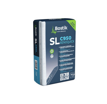 Ragréage BOSTIK SL C950 Renoquick P4S pour rénovation et réalisation de pentes en intérieur 25kg