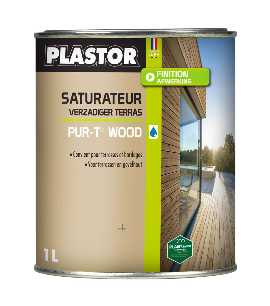 Saturateur PLASTOR Pur-T Wood incolore 1L