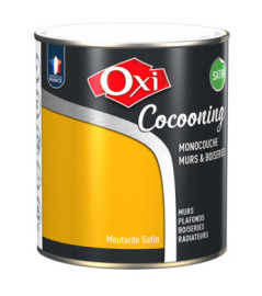 Peinture OXI murs et boiseries COCOONING satin  moutarde  2,5L
