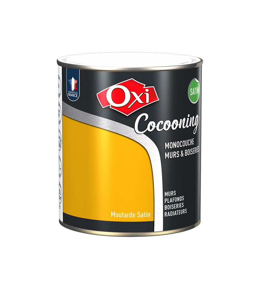 Peinture OXI murs et boiseries COCOONING satin  moutarde  2,5L