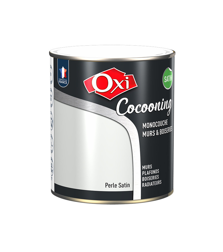 Peinture OXI murs et boiseries COCOONING satin  perle  2,5L