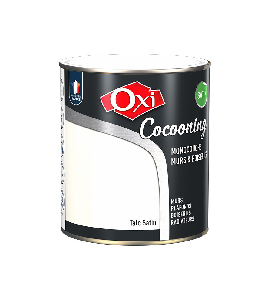 Peinture OXI murs et boiseries COCOONING satin talc 2,5L Peinture OXI murs et boiseries COCOONING satin talc 2,5L