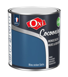 Peinture OXI murs et boiseries COCOONING satin  bleu ocean  0,5L