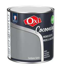 Peinture OXI murs et boiseries COCOONING satin  carbone  0,5L