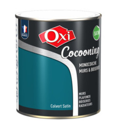 Peinture OXI murs et boiseries COCOONING satin  colvert  0,5L