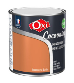 Peinture OXI murs et boiseries COCOONING satin  terracotta  0,5L