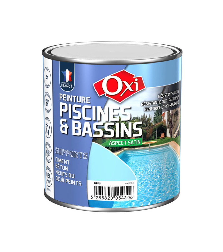 Peinture OXI spéciale piscines et bassins bleu 0,5L