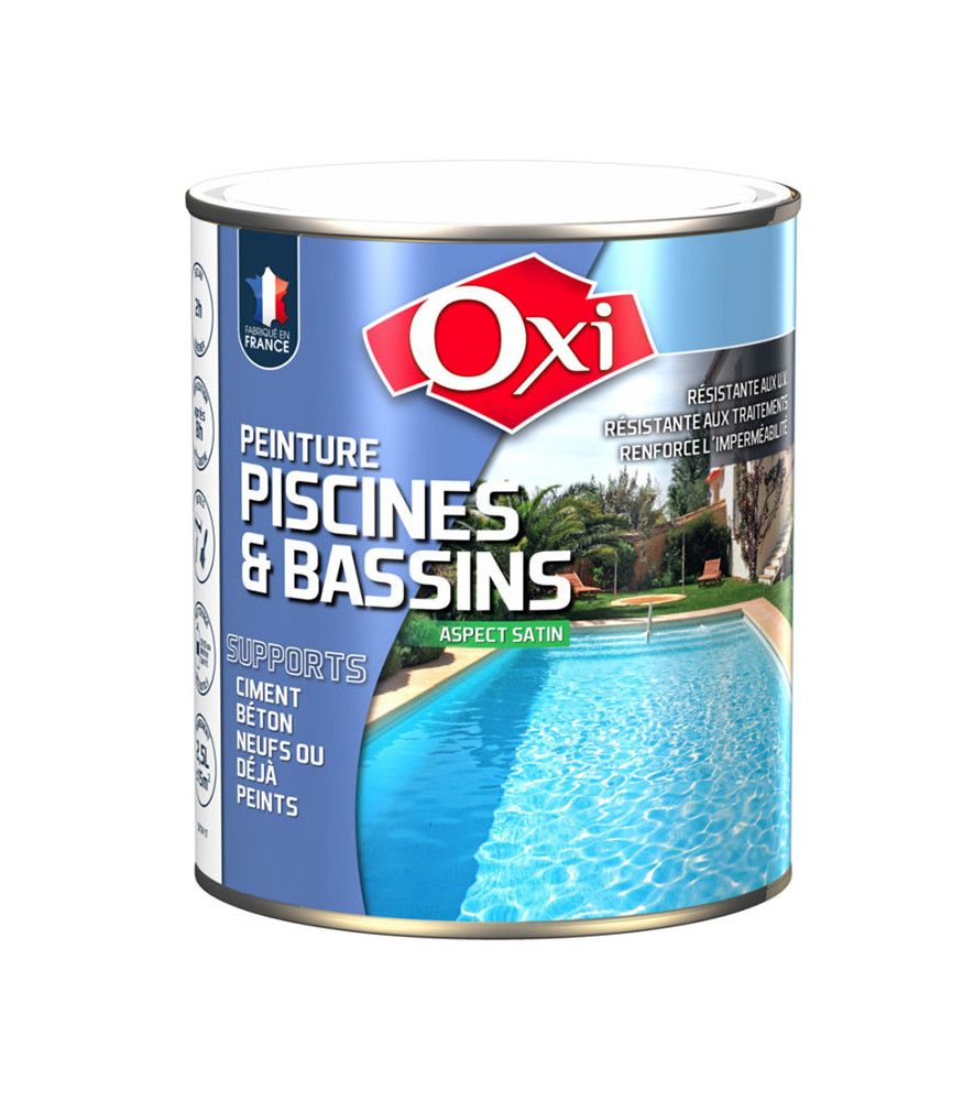 Peinture OXI spéciale piscines et bassins bleu 2,5L