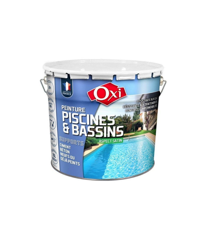 Peinture OXI spéciale piscines et bassins bleu 10L Peinture OXI spéciale piscines et bassins bleu 10L