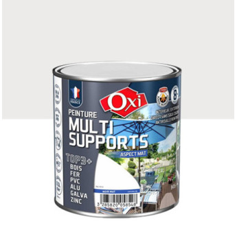 Peinture OXI multi-supports Top3+ gris clair mat 0,5L