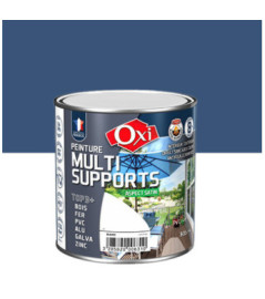 Peinture OXI multi-supports Top3+ bleu vif satin 0,5L