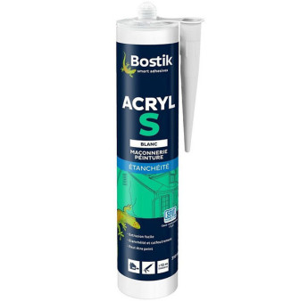 Mastic BOSTIK Acryl S blanc 310ml
