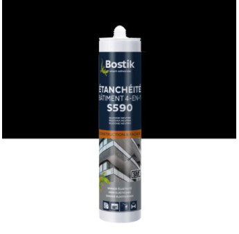 Mastic BOSTIK S590 Etanchéité Bâtiment 4en1 noir 300ml