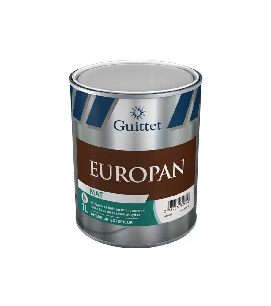 Peinture GUITTET Europan Mat base GUP 1L Peinture GUITTET Europan Mat base GUP 1L