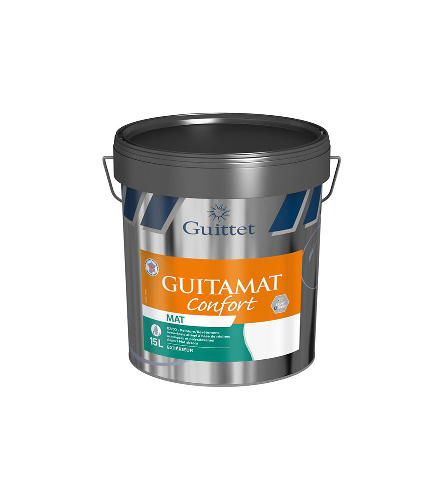 Peinture GUITTET Guitamat Confort D2/3 blanc 15L Peinture GUITTET Guitamat Confort D2/3 blanc 15L