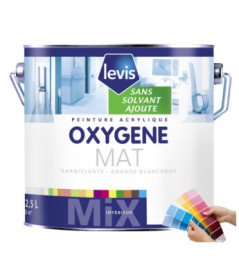 Peinture LEVIS Oxygène mat blanc 1L