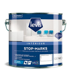 Peinture LEVIS Stop-Marks mat velouté blanc 1L