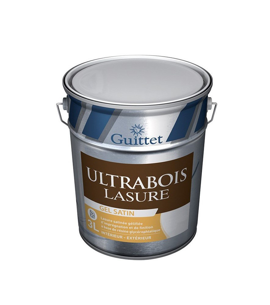 Lasure GUITTET Ultrabois gel satin incolore 3L