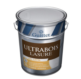 Lasure GUITTET Ultrabois gel satin incolore 3L