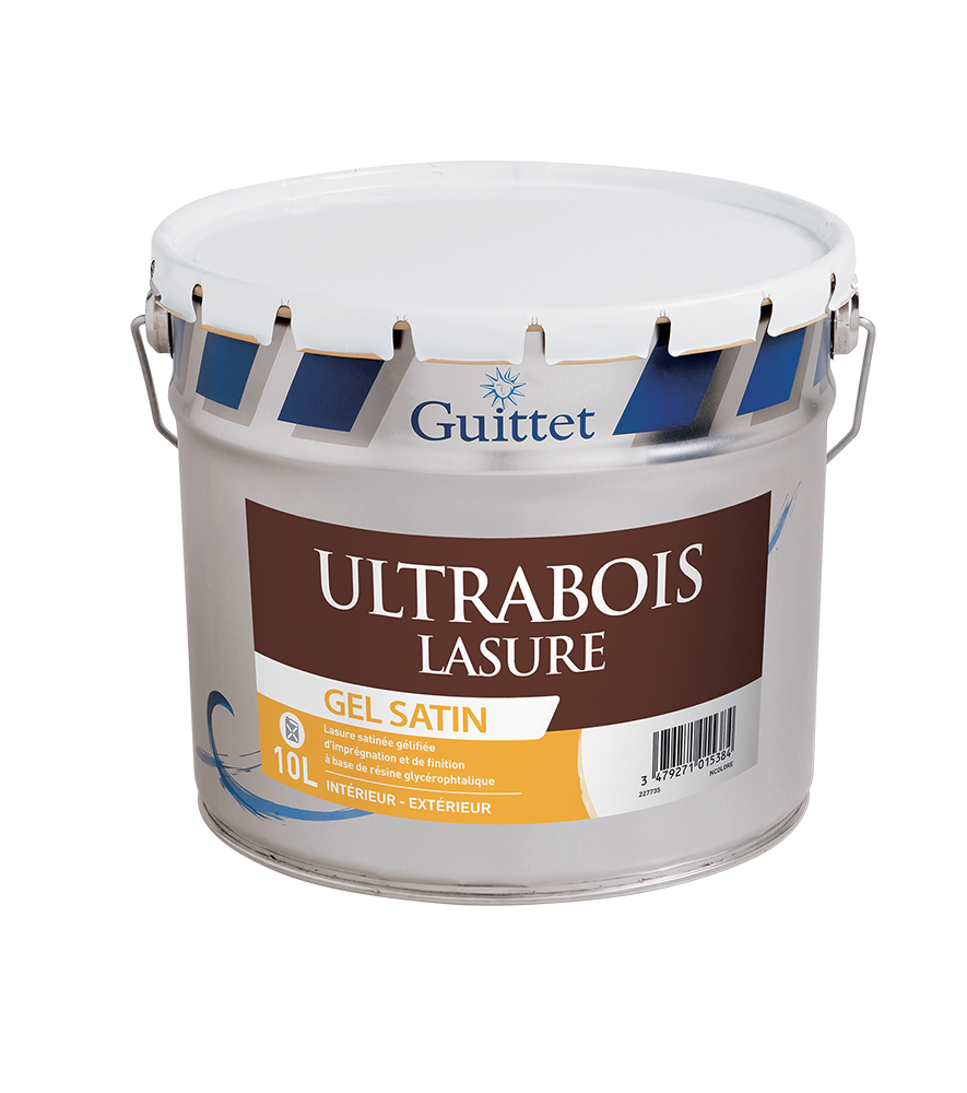 Lasure GUITTET Ultrabois gel satin base GUJ 10L Lasure GUITTET Ultrabois gel satin base GUJ 10L