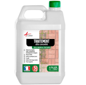 Traitement fongicide ARCANE ultra concentré des toitures, façades et sols 2L