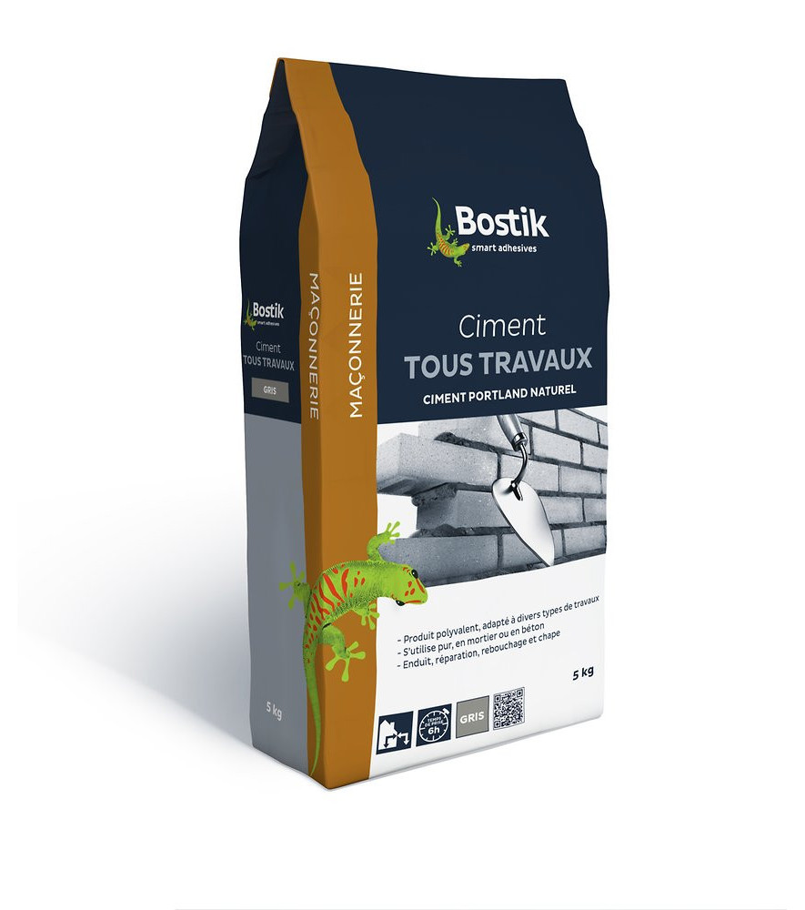 Ciment tous travaux BOSTIK gris 5kg Ciment tous travaux BOSTIK gris 5kg