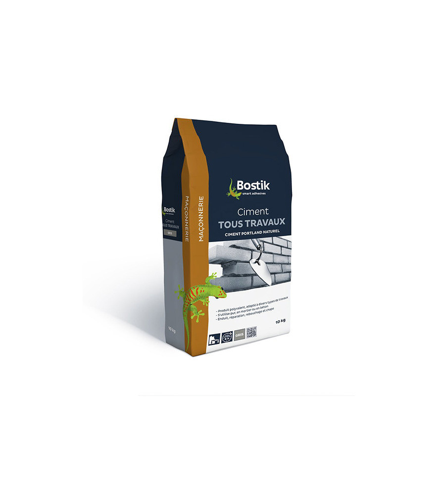 Ciment tous travaux BOSTIK gris 10kg Ciment tous travaux BOSTIK gris 10kg