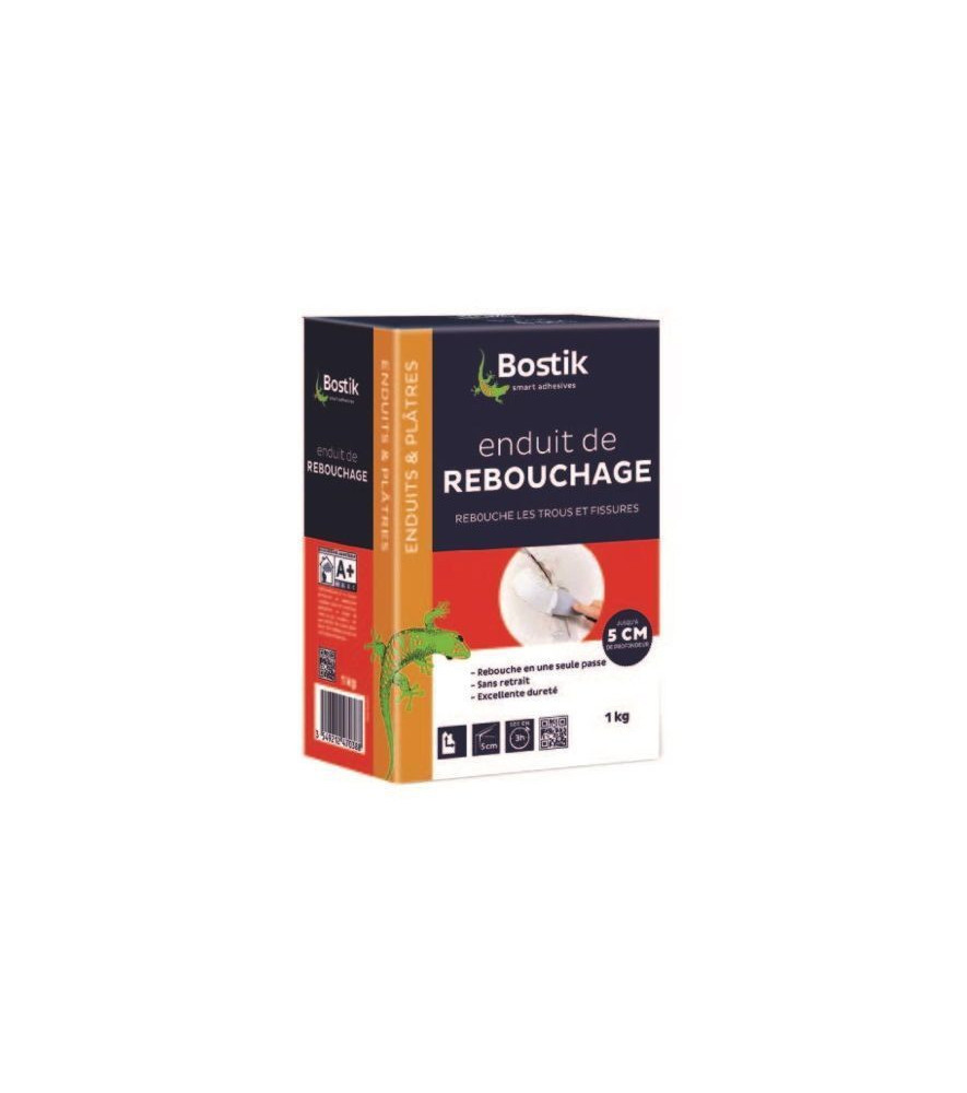 Enduit de rebouchage poudre BOSTIK Gamme GSB 1kg Enduit de rebouchage poudre BOSTIK Gamme GSB 1kg