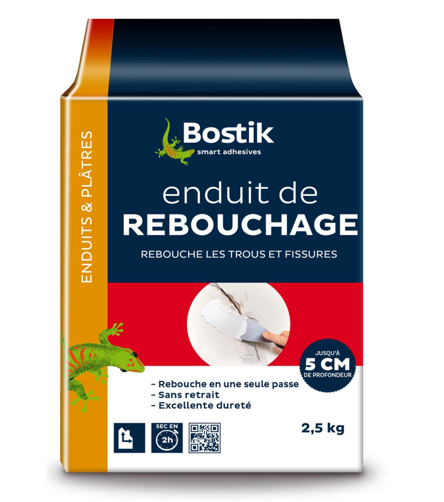 Enduit de rebouchage poudre BOSTIK Gamme GSB 2,5kg Enduit de rebouchage poudre BOSTIK Gamme GSB 2,5kg