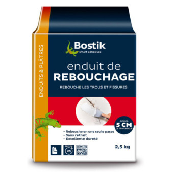 Enduit de rebouchage poudre BOSTIK Gamme GSB 5kg