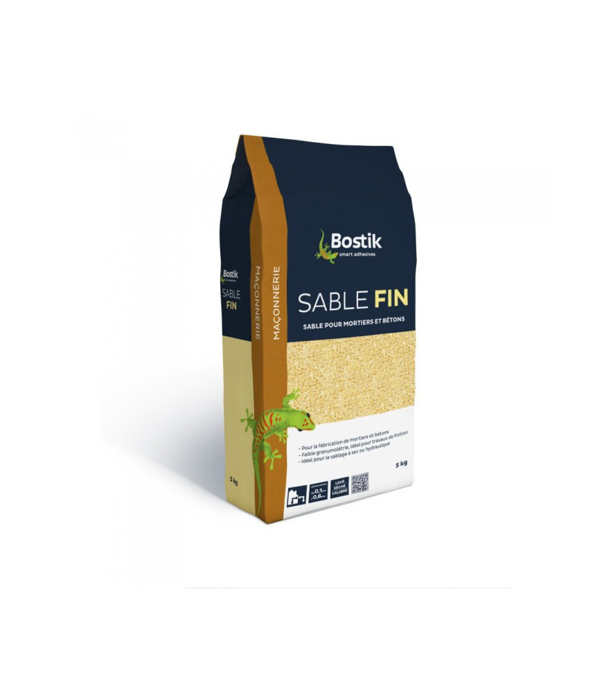 Sable fin 0,1 à 0,6mm BOSTIK 5kg Sable fin 0,1 à 0,6mm BOSTIK 5kg