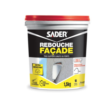 Enduit de rebouchage façade pâte SADER Gamme GSA 1,5kg