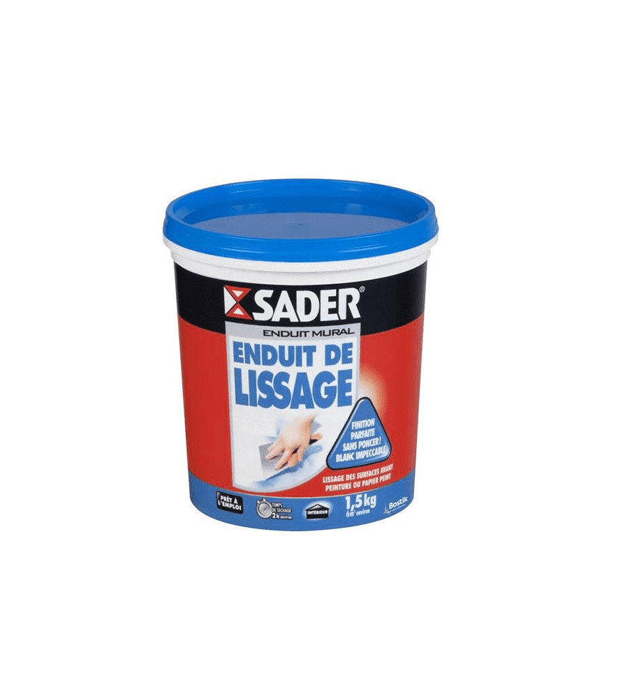 Enduit de lissage pâte SADER Gamme GSA 1,5kg Enduit de lissage pâte SADER Gamme GSA 1,5kg