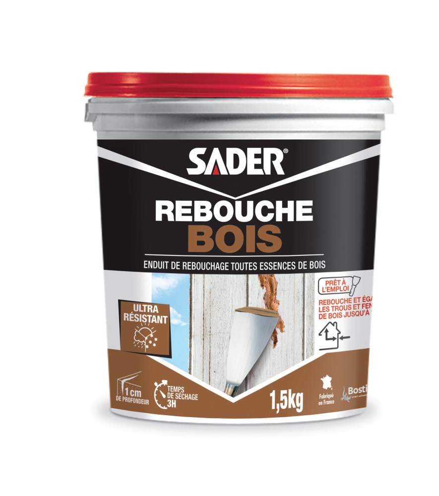 Enduit pâte rebouche bois SADER Gamme GSA 1,5kg Enduit pâte rebouche bois SADER Gamme GSA 1,5kg