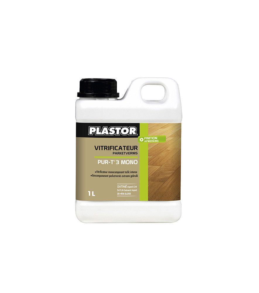 Vitrificateur PLASTOR PUR-T3 MONO satin 1L Vitrificateur PLASTOR PUR-T3 MONO satin 1L