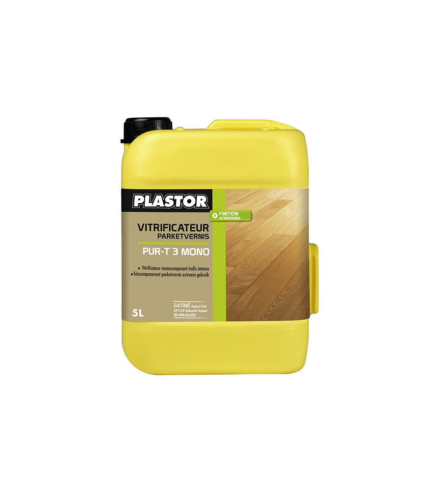 Vitrificateur PLASTOR PUR-T3 MONO satin 5L Vitrificateur PLASTOR PUR-T3 MONO satin 5L