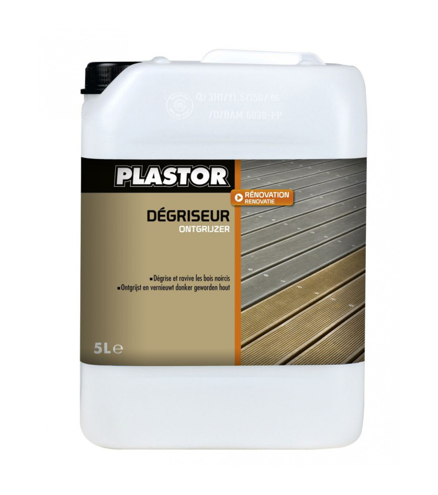 Dégriseur pour terrasses bois PLASTOR 5L