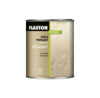Huile pour parquet PLASTOR Aquanat incolore mat 1L