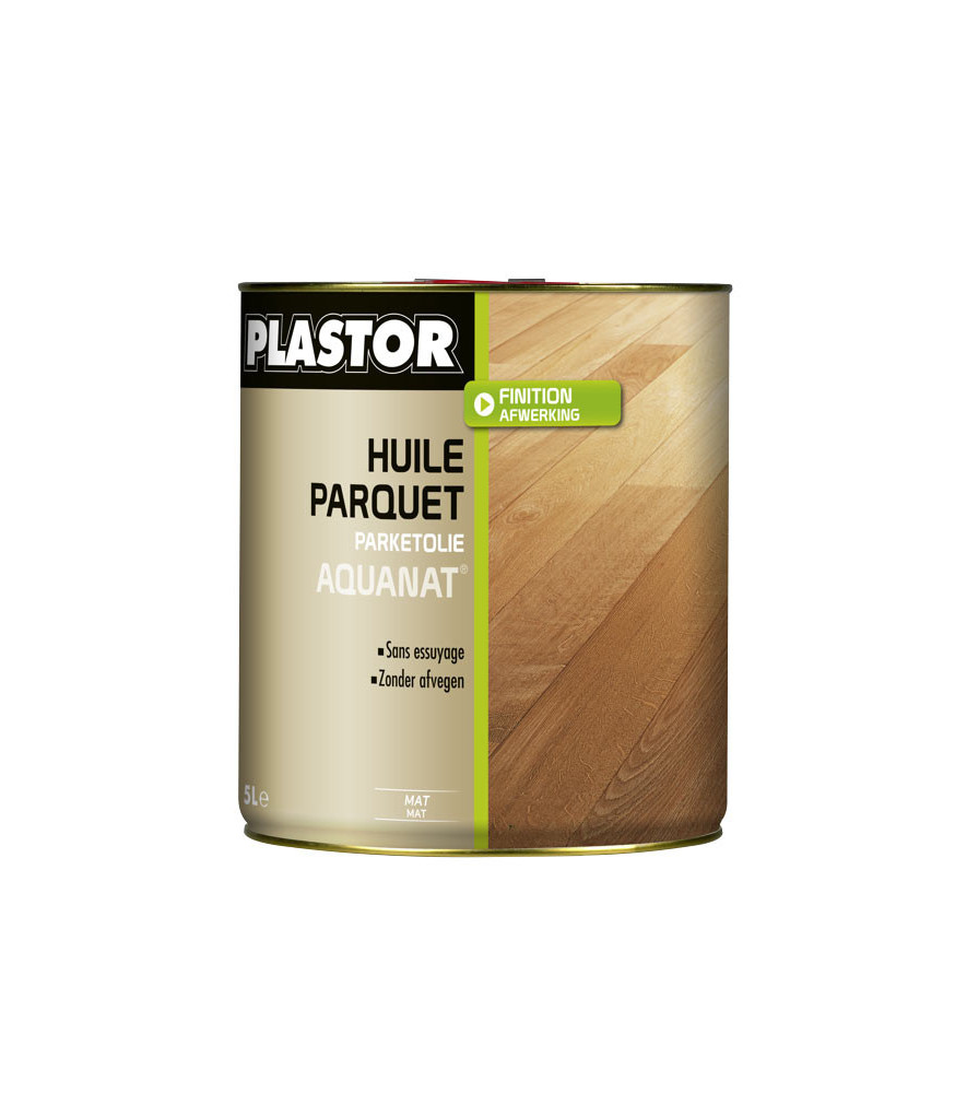 Huile pour parquet PLASTOR Aquanat incolore mat 5L Huile pour parquet PLASTOR Aquanat incolore mat 5L