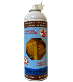 Traitement bois HEXABAC multi-usages aérosol 400ml
