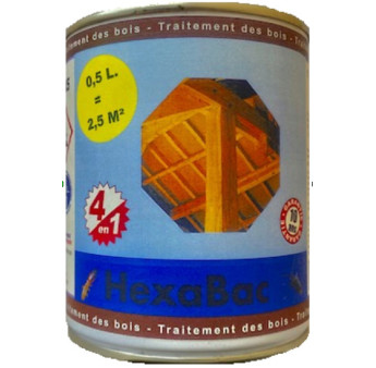 Traitement bois HEXABAC multi-usages 0,5L