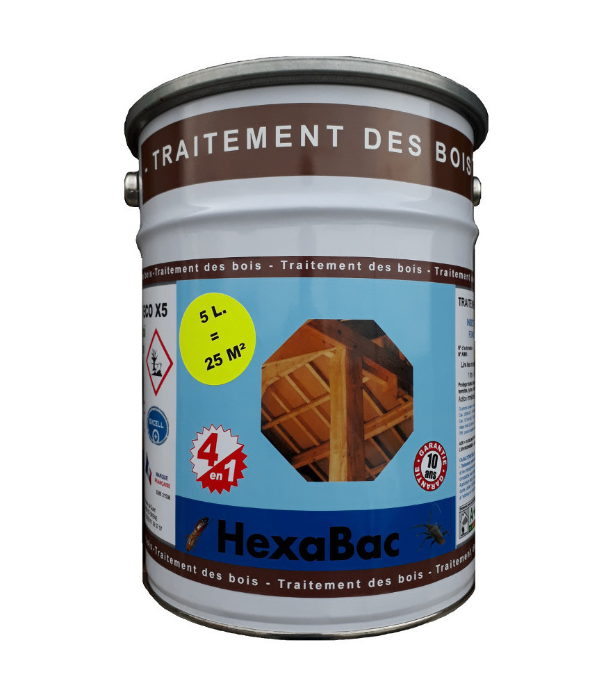 Traitement bois HEXABAC multi-usages 5L Traitement bois HEXABAC multi-usages 5L